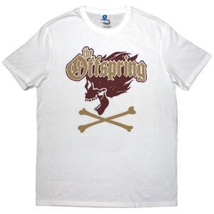 The Offspring Unisex Adult Screaming Skull T-Shirt / White